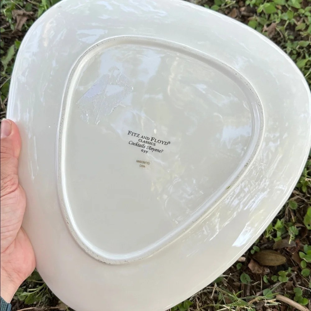 Fitz and Floyd COCKTAILS anyone? olive a party plate platter